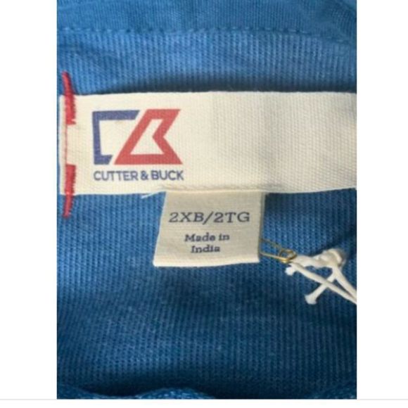 Cutter & Bucks Mens Sweater Blue Full Zip Long Sleeve Size 2XB/2TG Zip Pocket - Picture 6 of 7